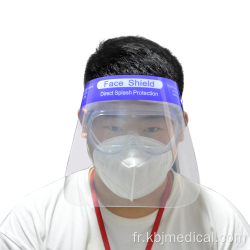 Casque de protection facial jetable anti-buée de protection médicale